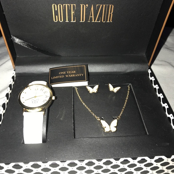 Cote D’Azur watch, earring, and necklace set!!! - Picture 2 of 4